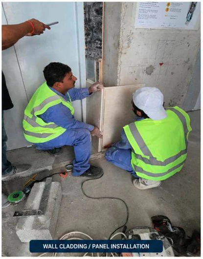 Wall cladding and panel installation by Rizqon team